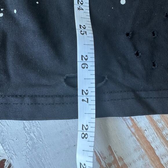 YoungLA Distressed Long Sleeve Oversized T shirt Black Small - Picture 8 of 9